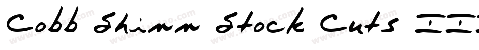 Cobb Shinn Stock Cuts III字体转换